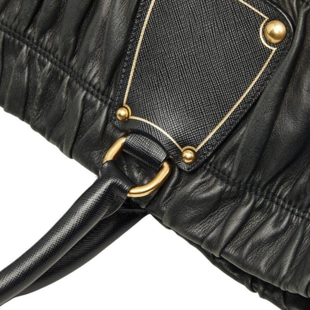Prada Leather Gaufre Tote Bag Saffiano Black - Picture 5 of 11